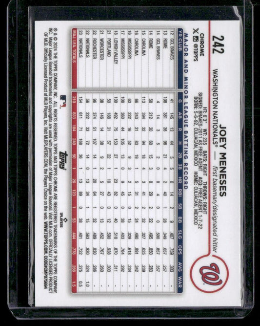 2024 Topps Chrome #242 Joey Meneses
