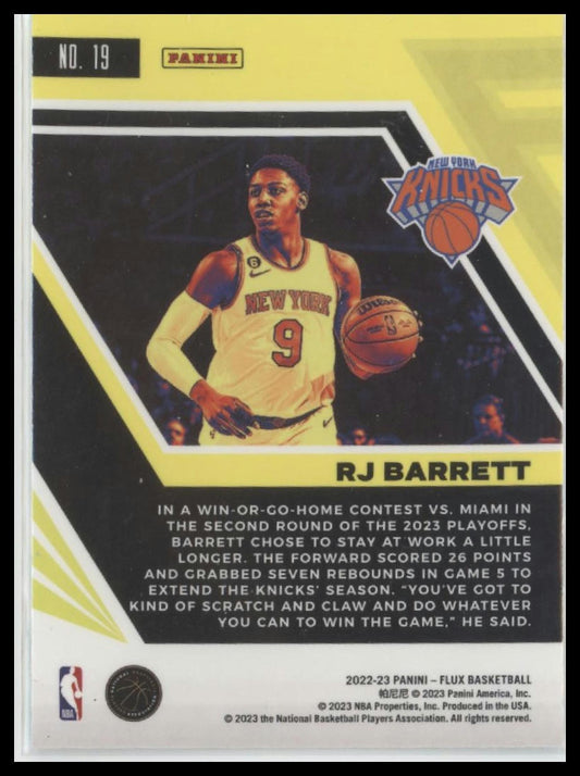 2022-23 Panini Flux #19 RJ Barrett