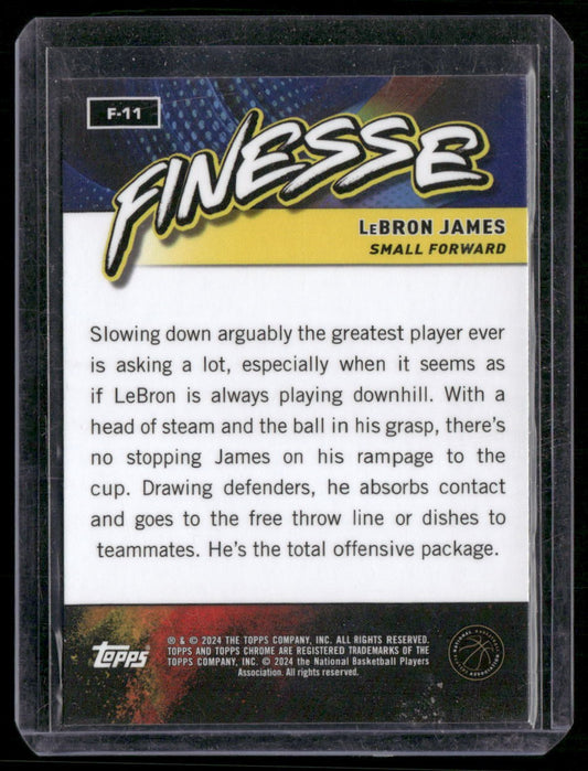 2023-24 Topps Chrome #F-11 LeBron James Finesse