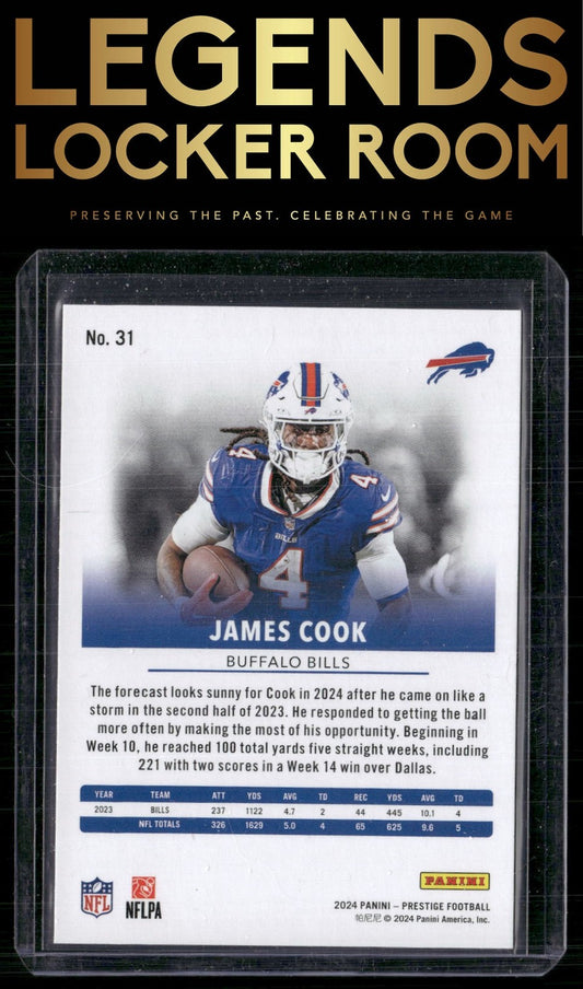 2024 Panini Prestige #31 James Cook