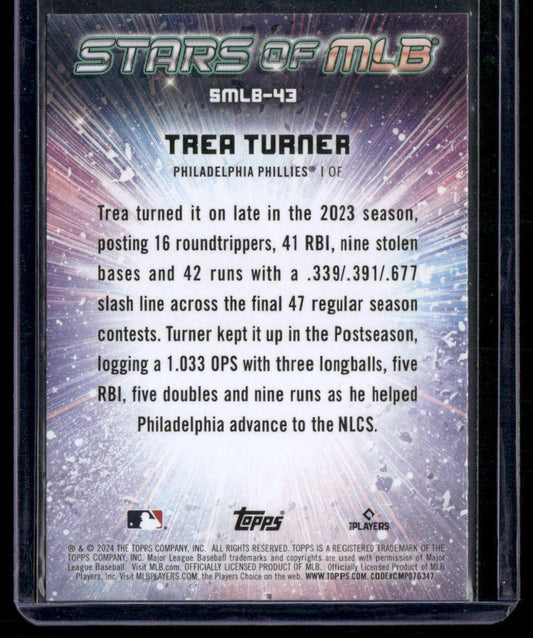 2024 Topps #SMLB-43 Trea Turner Stars of MLB