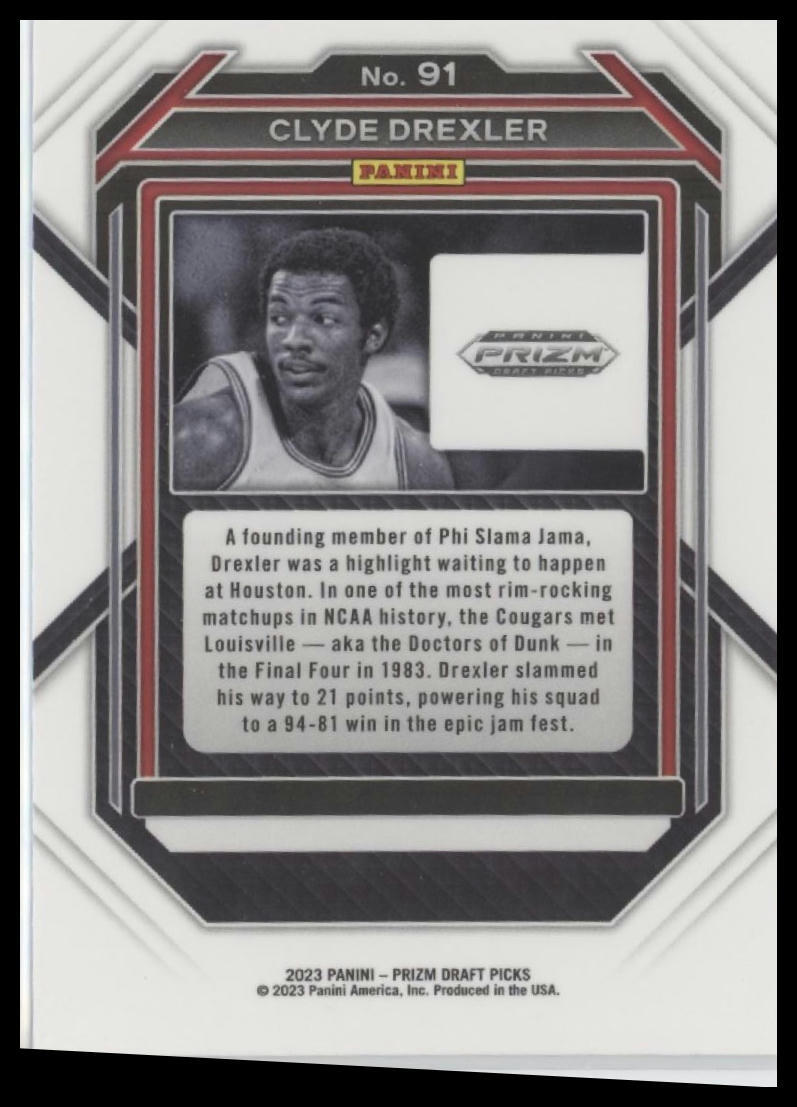 2023 Panini Prizm Draft Picks #91 Clyde Drexler