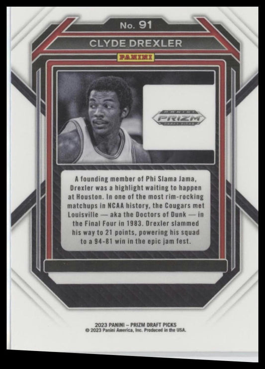2023 Panini Prizm Draft Picks #91 Clyde Drexler