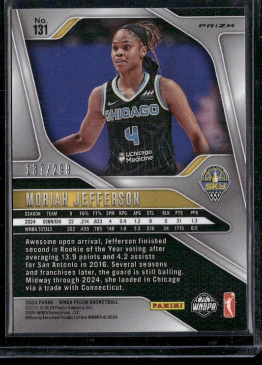 2024 Panini Prizm WNBA #131 Moriah Jefferson Red Prizms #/299