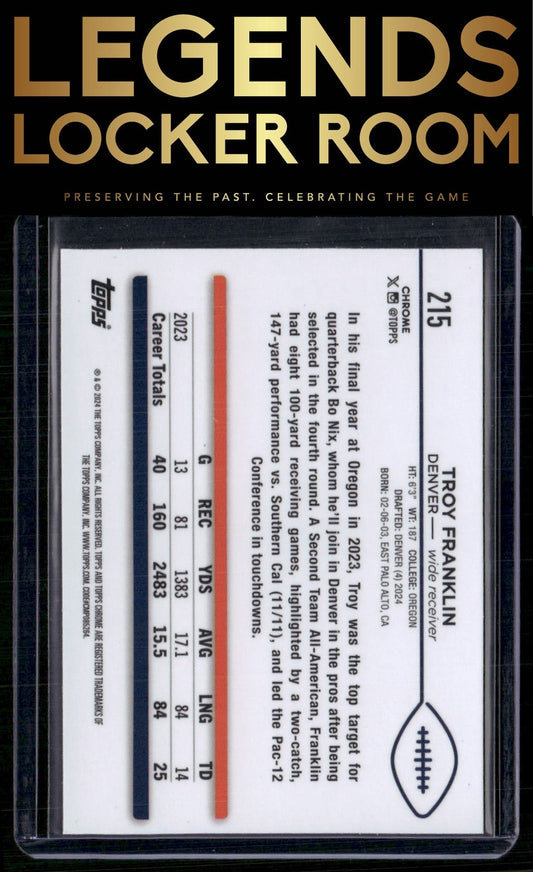 2024 Topps Chrome #215 Troy Franklin