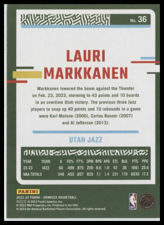 2023-24 Donruss #36 Lauri Markkanen