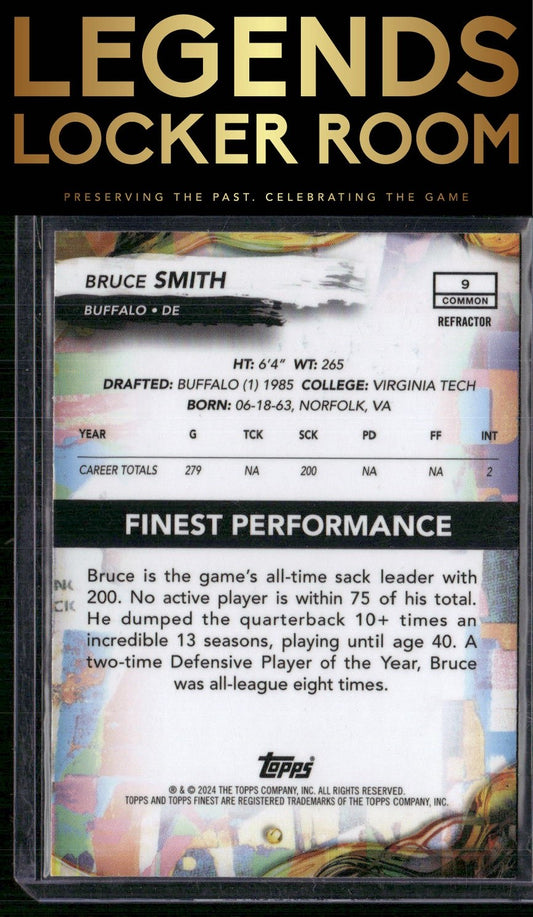 2024 Finest #9 Bruce Smith Refractor