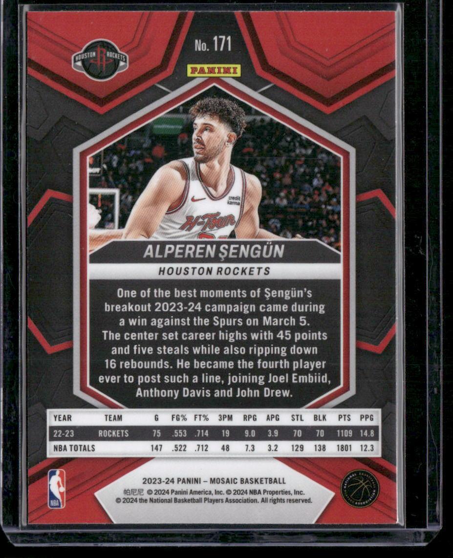 2023-24 Panini Mosaic #171 Alperen Sengun