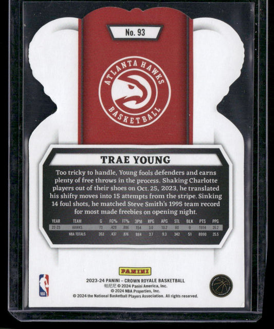 2023-24 Panini Crown Royale #93 Trae Young Royalty Shimmer