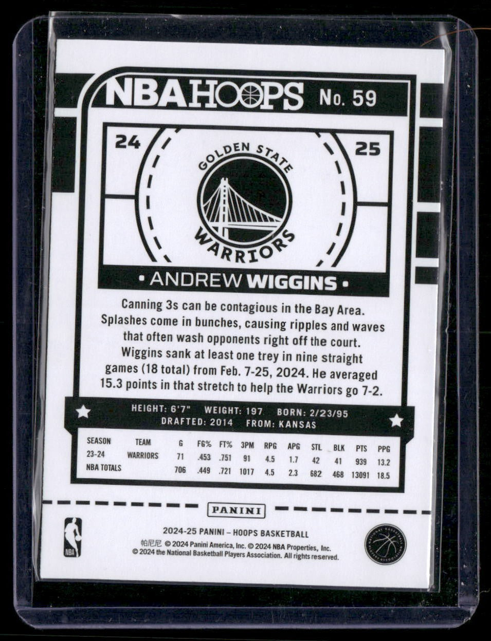 2024-25 Hoops #59 Andrew Wiggins