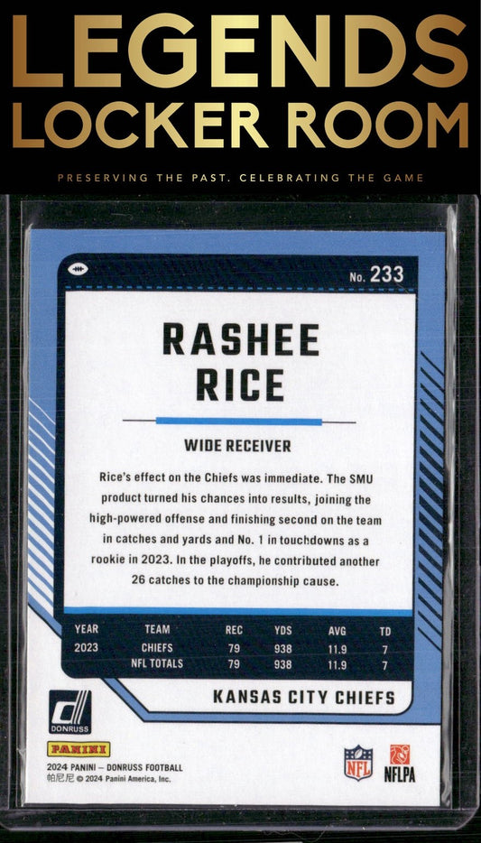 2024 Donruss #233 Rashee Rice