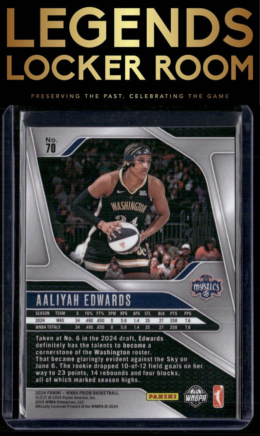 2024 Panini Prizm WNBA #70 Aaliyah Edwards