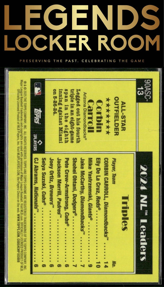2025 Topps Corbin Carroll 1990 Topps Baseball 35th Chrome All-Stars Mojo