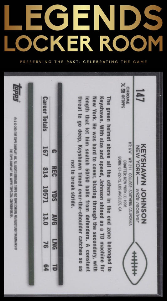 2024 Topps Chrome #147 Keyshawn Johnson Green Geometric Refractor #/99