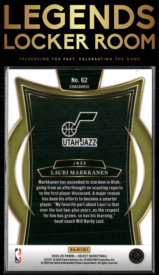 2024-25 Panini Select #62 Lauri Markkanen