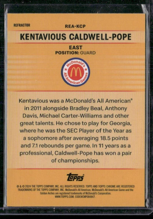 2024 Topps Chrome McDonald's All-American Kentavious Caldwell-Pope Refractor