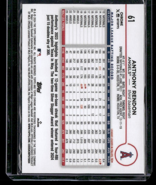 2024 Topps Chrome #61 Anthony Rendon