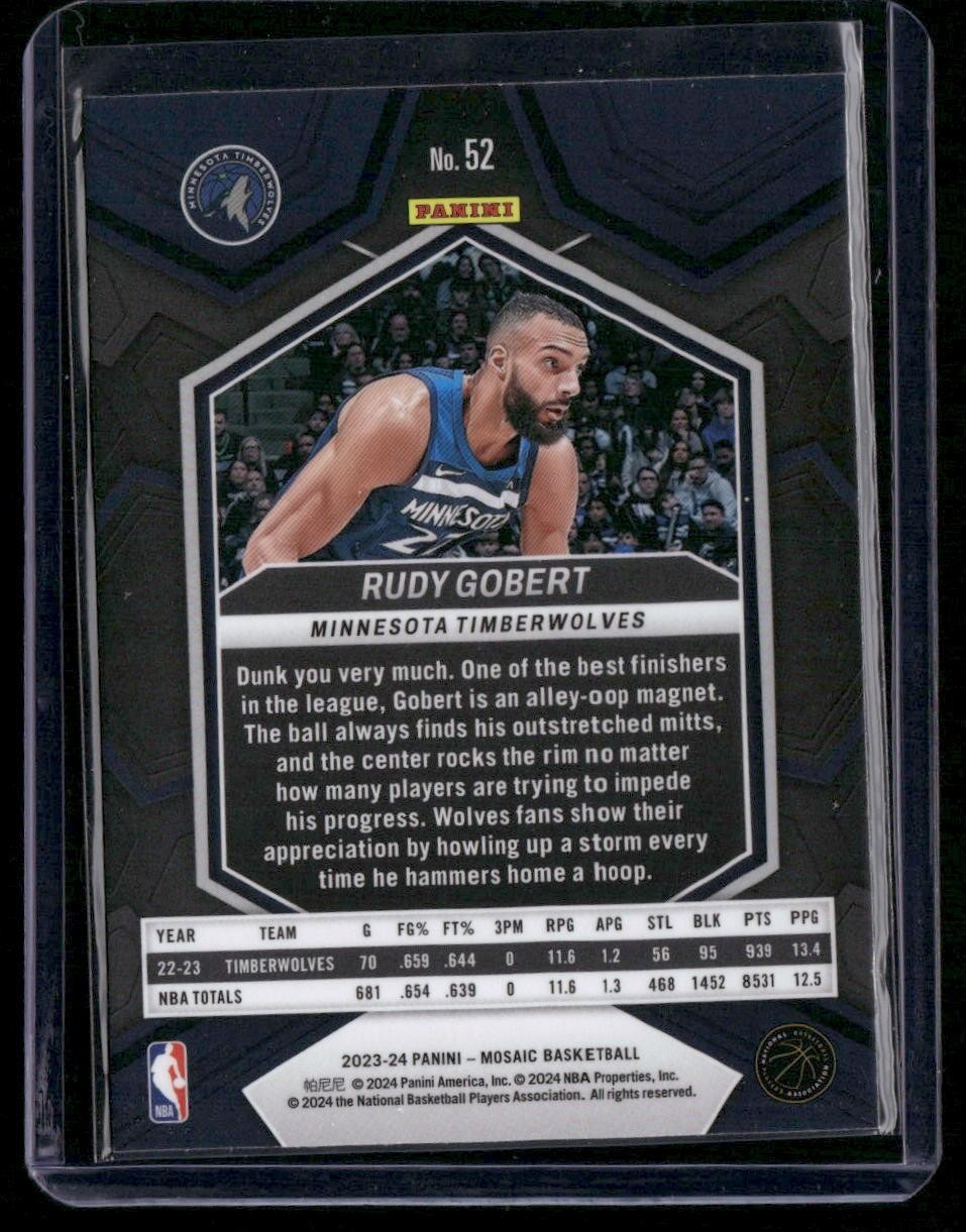 2023-24 Panini Mosaic #52 Rudy Gobert