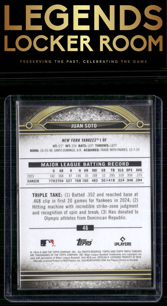 2024 Topps Triple Threads #46 Juan Soto