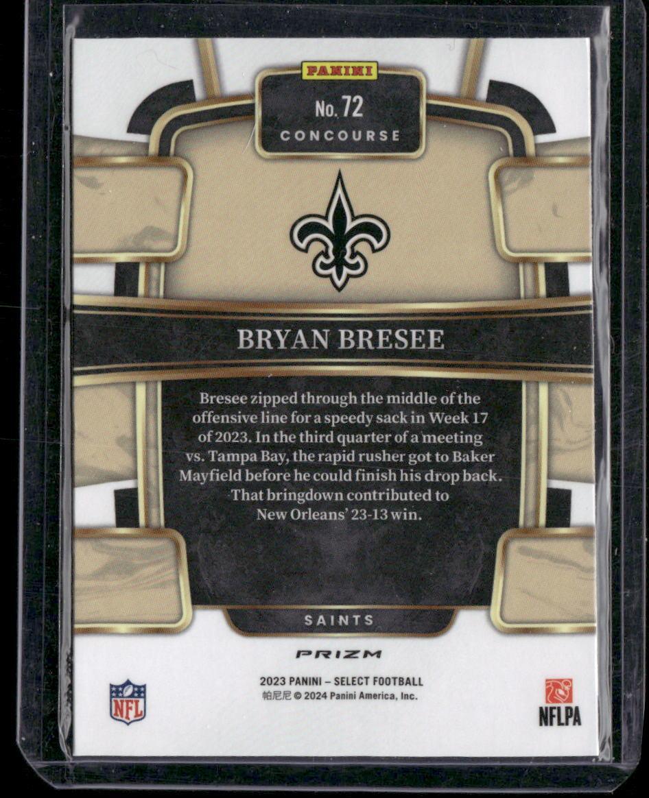 2023 Panini Select #72 Bryan Bresee Silver Prizms