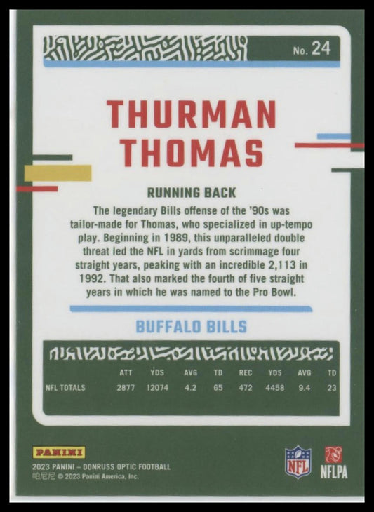 2023 Donruss Optic #24 Thurman Thomas