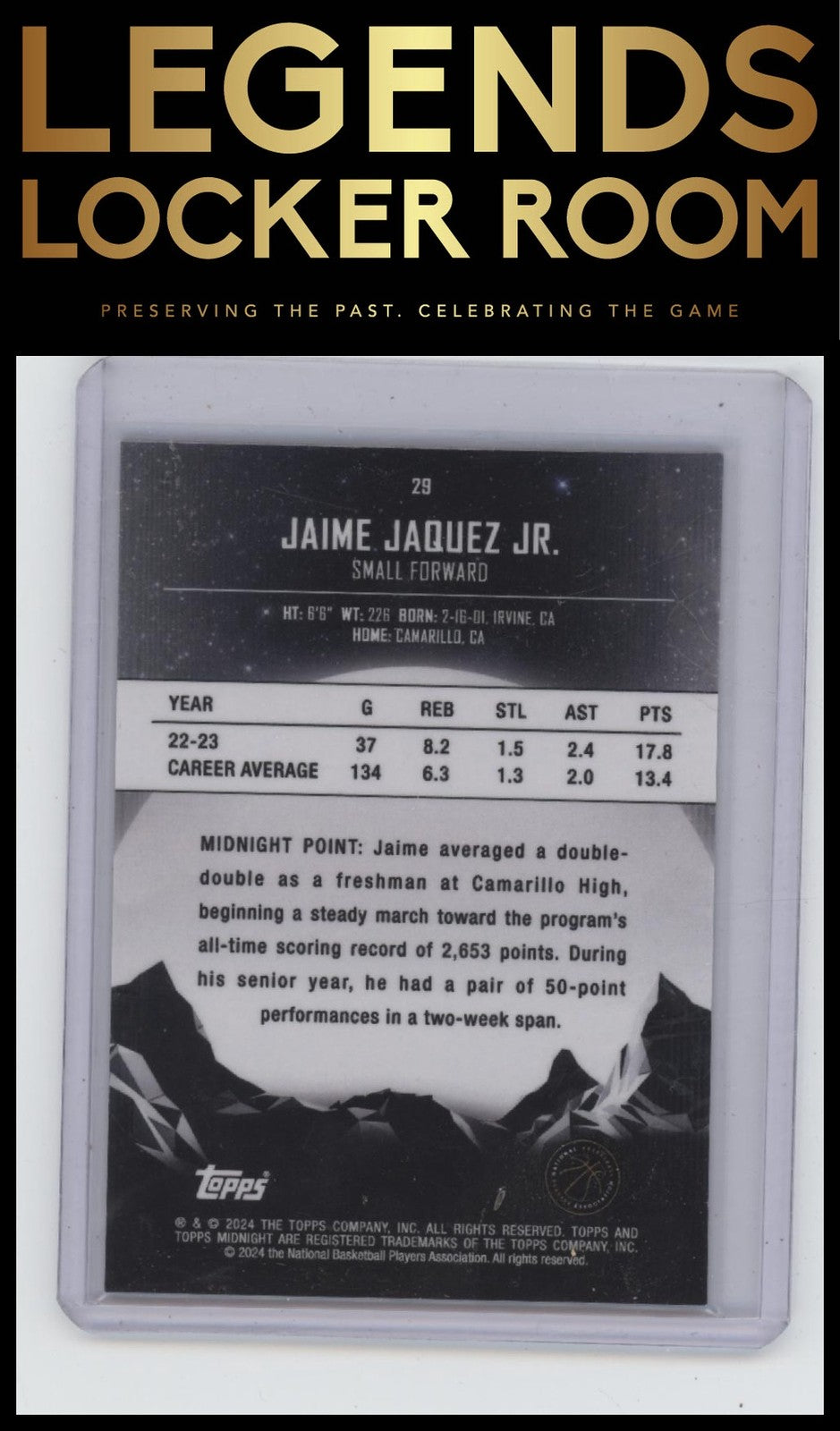 2023-24 Topps Midnight #29 Jaime Jaquez Jr.