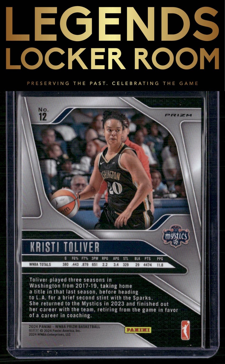 2024 Panini Prizm WNBA #12 Kristi Toliver Silver Prizms