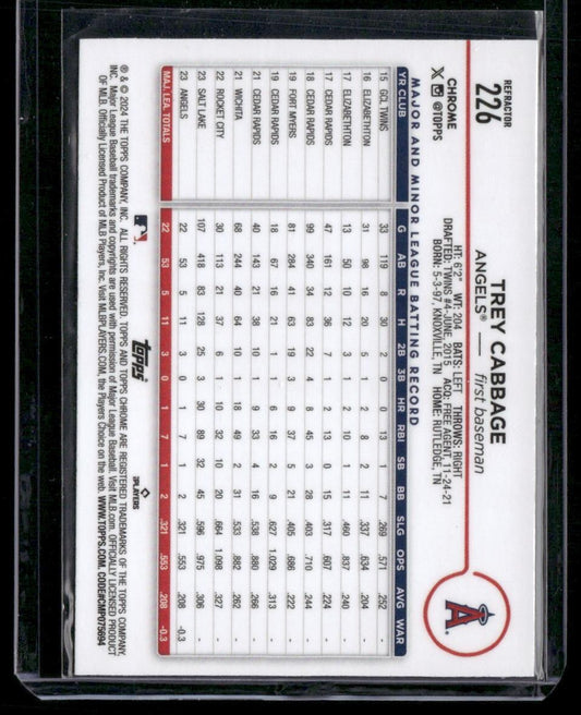 2024 Topps Chrome #226 Trey Cabbage Refractors