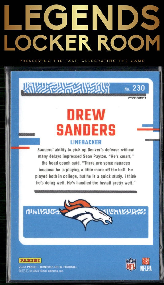 2023 Donruss Optic #230 Drew Sanders Pink
