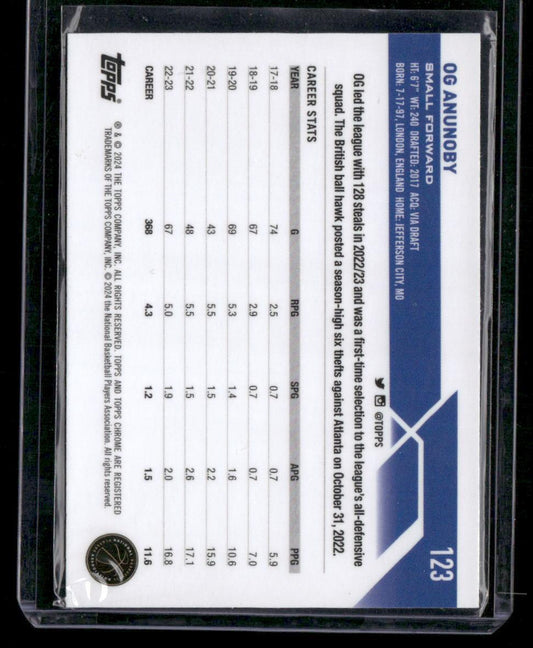 2023-24 Topps Chrome #123 OG Anunoby