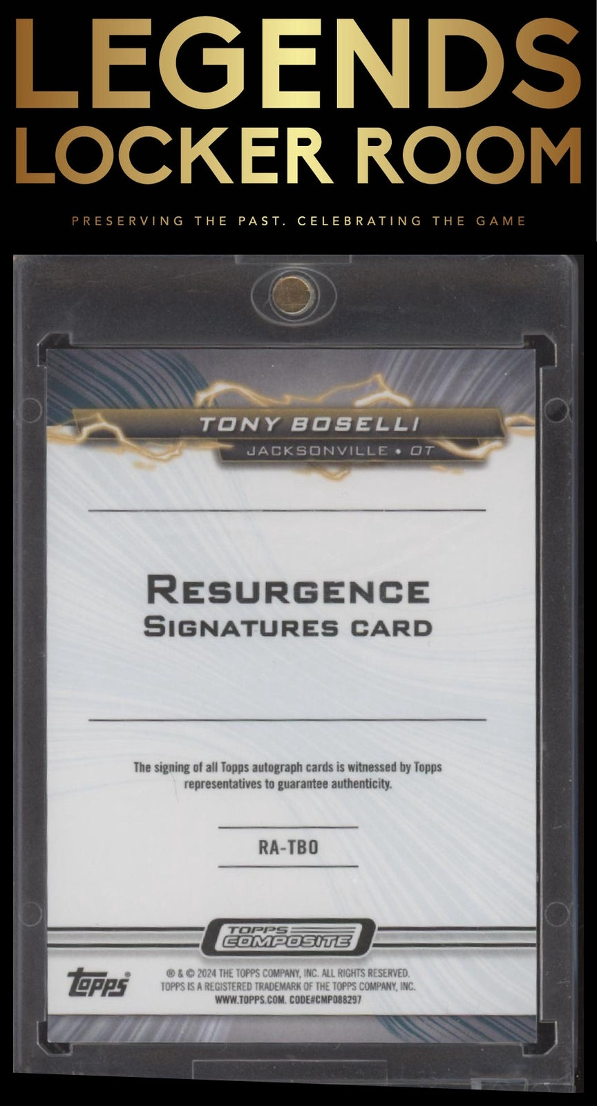 2023 Topps Composite Tony Boselli Resurgence Signatures Pink Power Surge 10/10