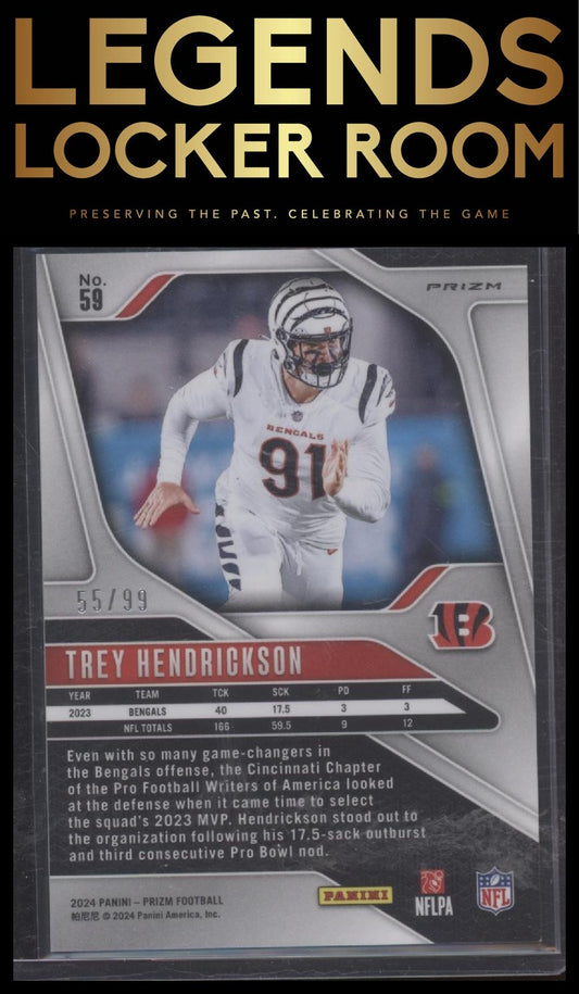 2024 Panini Prizm #59 Trey Hendrickson Blue Ice #/99