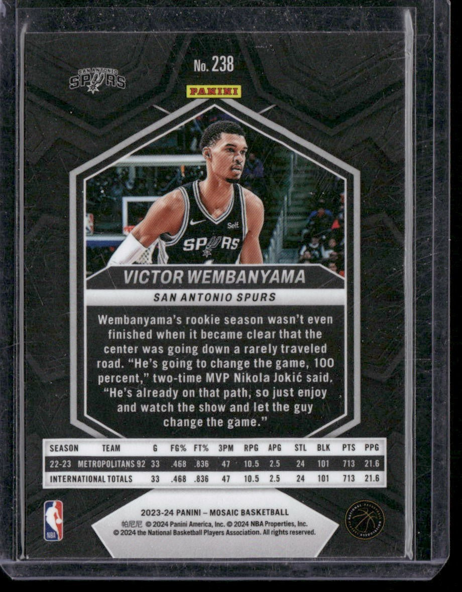 2023-24 Panini Mosaic #238 Victor Wembanyama