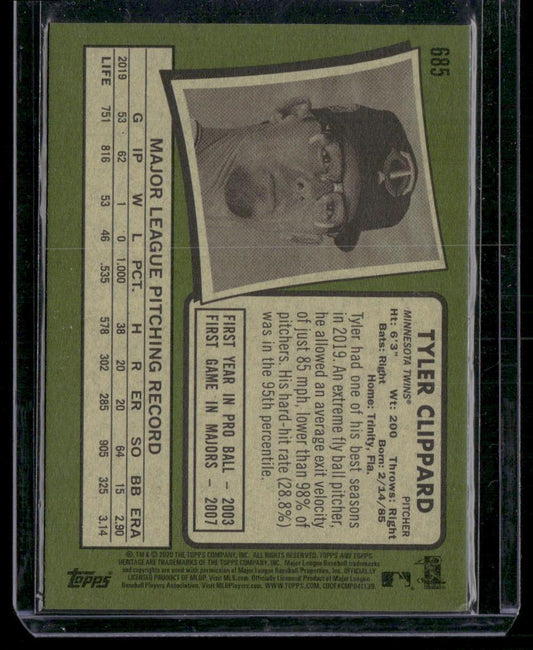 2020 Topps Heritage #685 Tyler Clippard