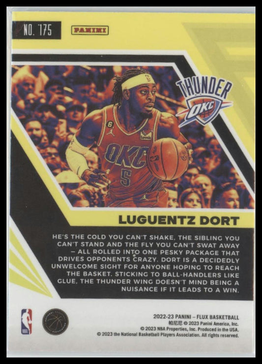 2022-23 Panini Flux #175 Luguentz Dort