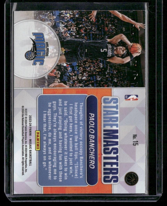 2023-24 Panini Mosaic #15 Paolo Banchero Stare Masters