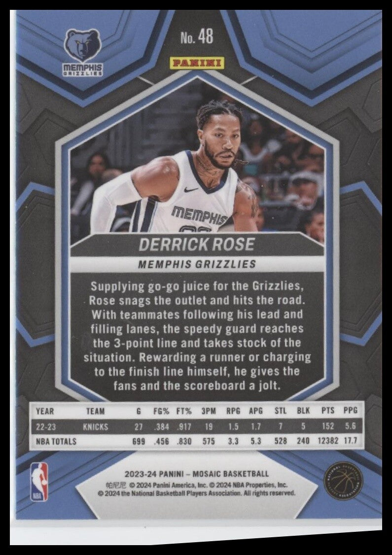 2023-24 Panini Mosaic #48 Derrick Rose