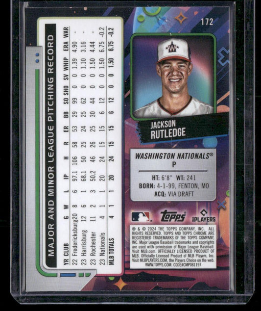 2024 Topps Chrome Cosmic #172 Jackson Rutledge