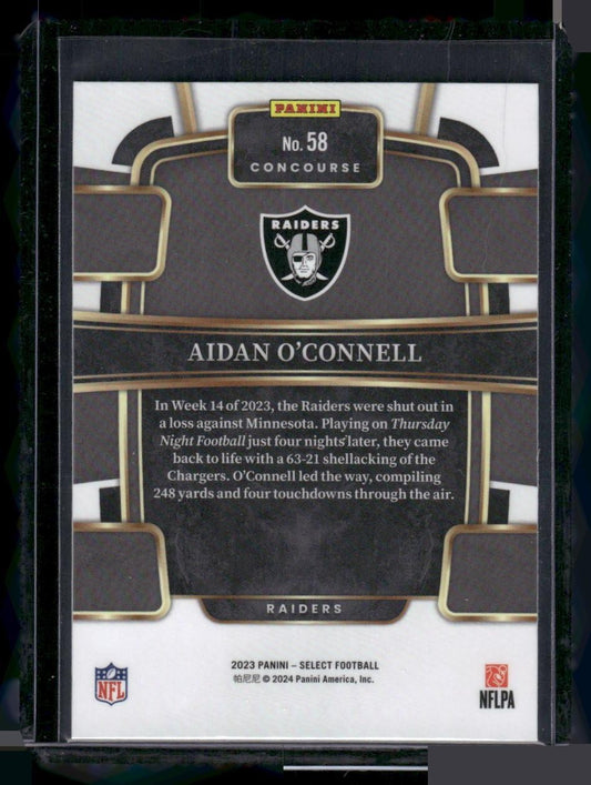 2023 Panini Select #58 Aidan O'Connell