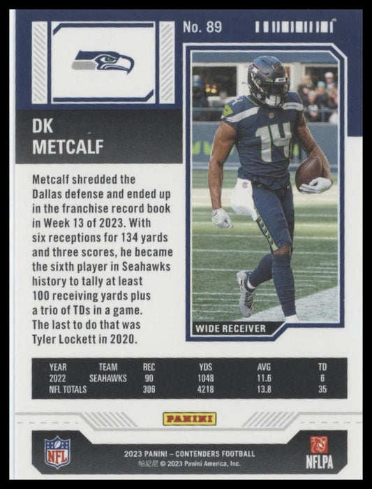 2023 Panini Contenders #89 DK Metcalf Season Ticket Retail