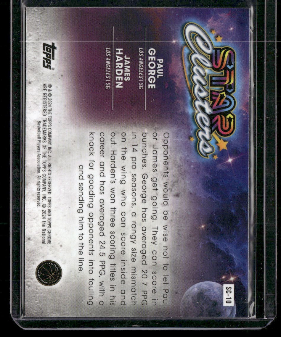 2023-24 Topps Chrome Cosmic #SC-10 Paul George / James Harden Star Clusters