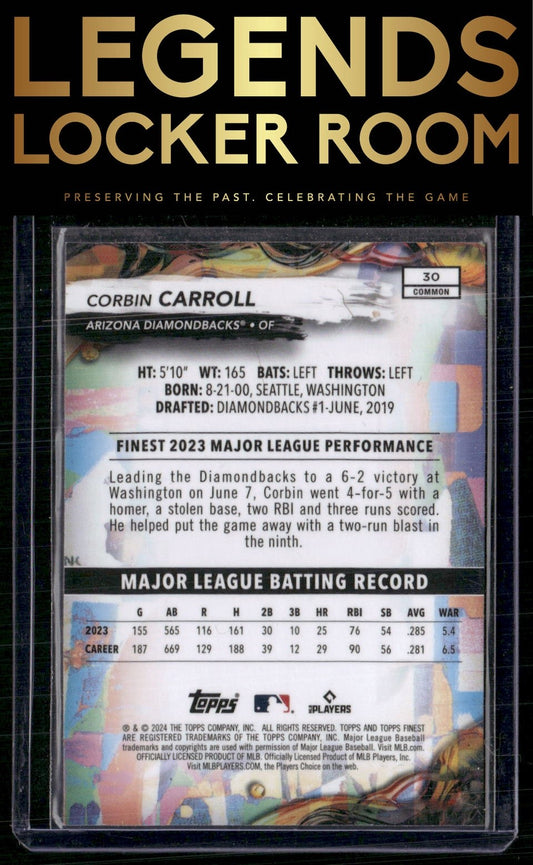 2024 Finest #30 Corbin Carroll