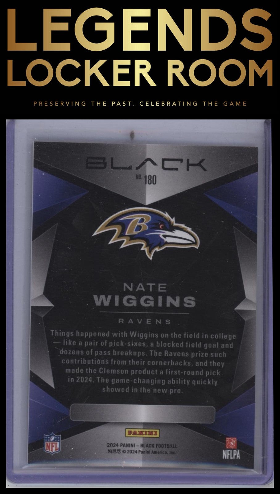 2024 Panini Black #180 Nate Wiggins Royal #/99