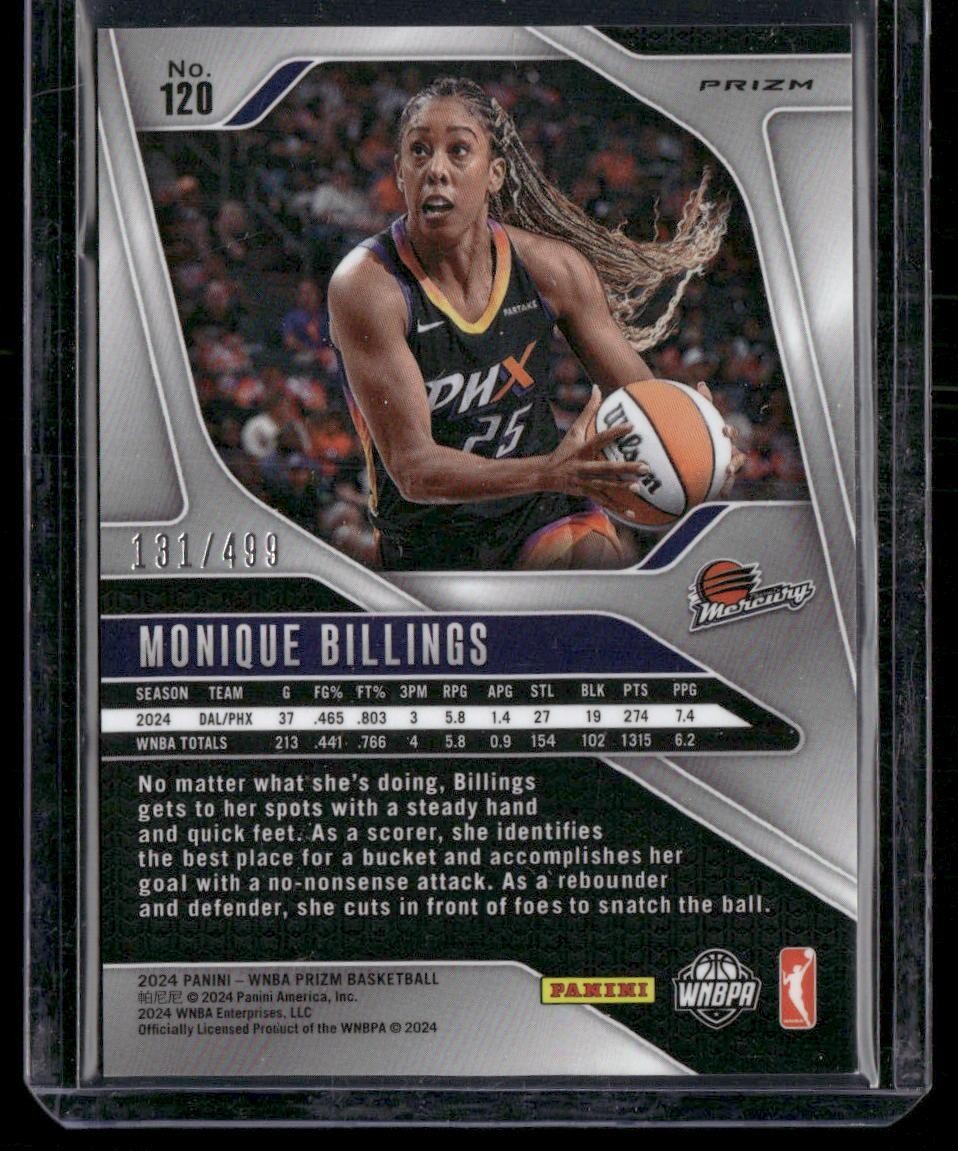 2024 Panini Prizm WNBA #120 Monique Billings Pulsar Prizms #/499