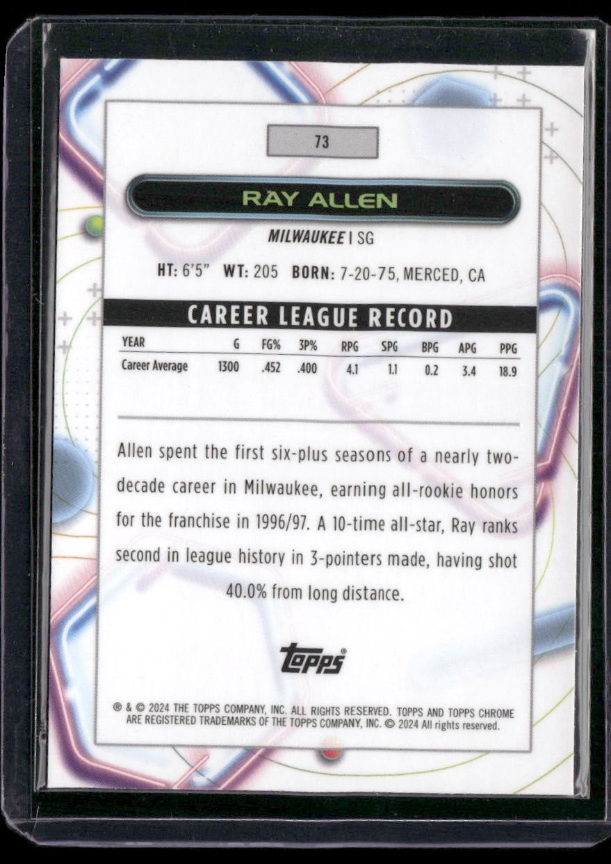 2023-24 Topps Chrome Cosmic #73 Ray Allen Nucleus Refractors