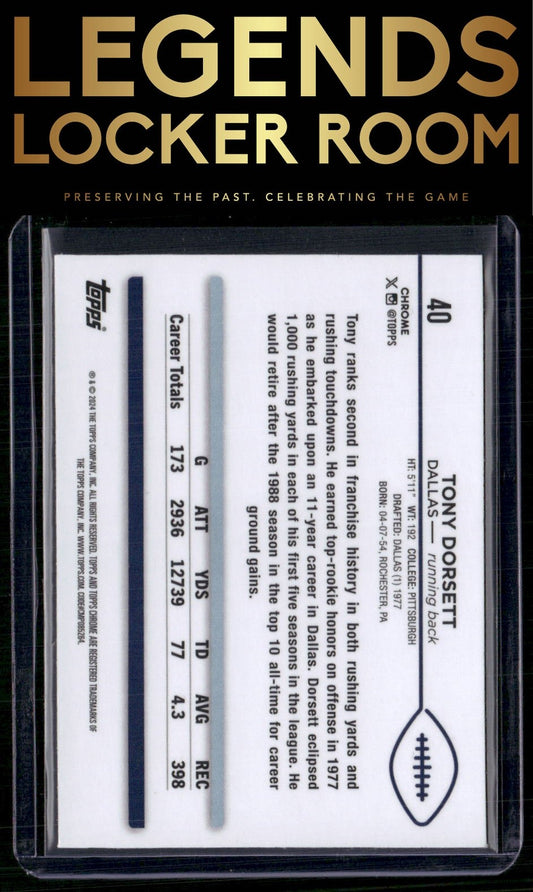 2024 Topps Chrome #40 Tony Dorsett
