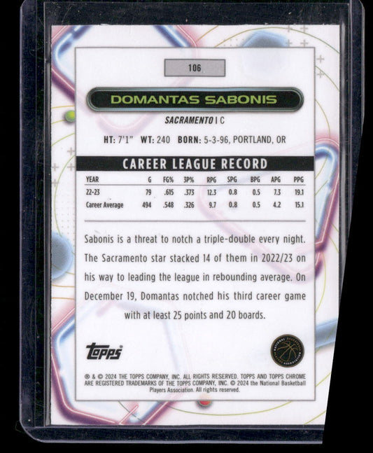 2023-24 Topps Chrome Cosmic #106 Domantas Sabonis
