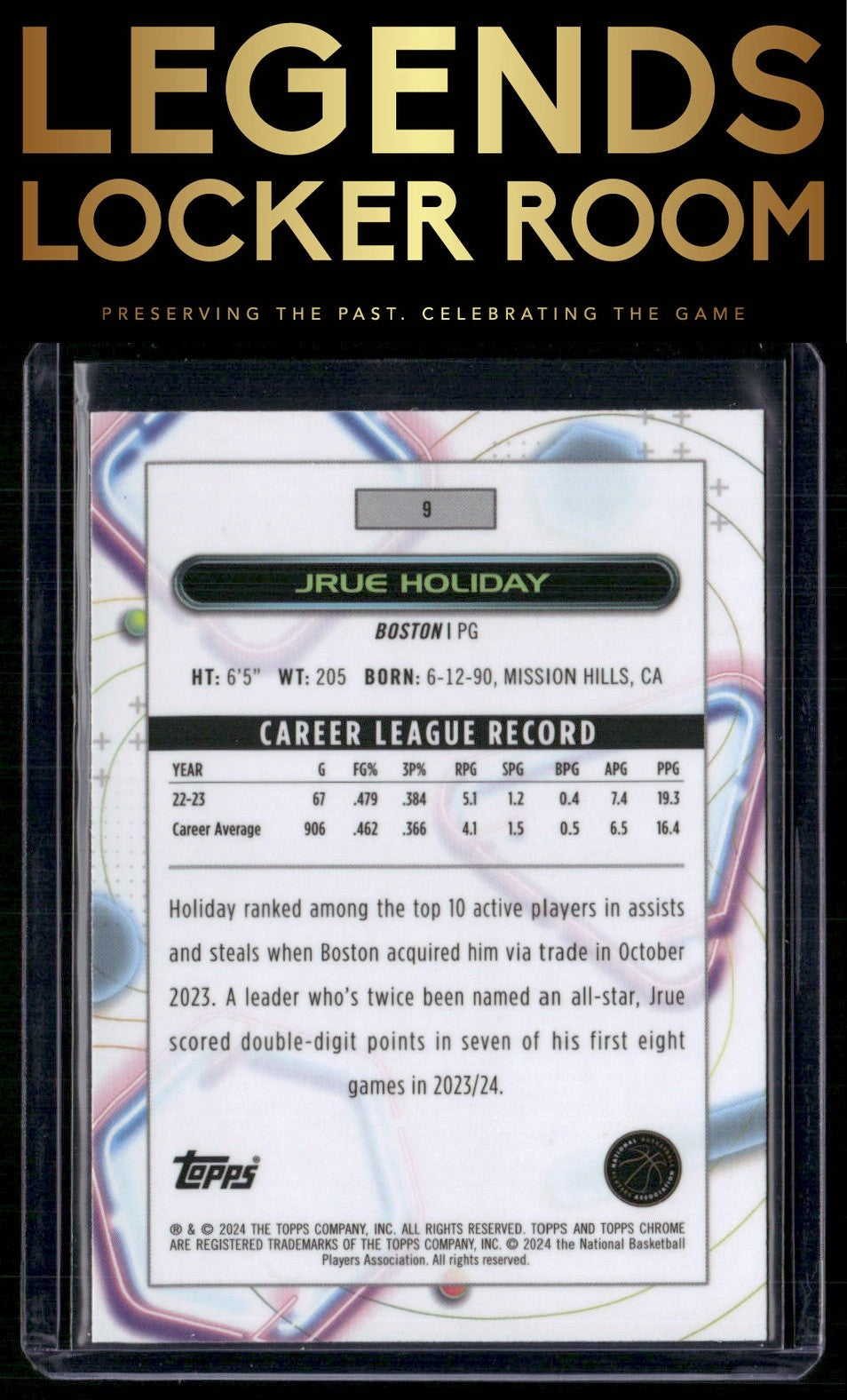 2023-24 Topps Chrome Cosmic #9 Jrue Holiday