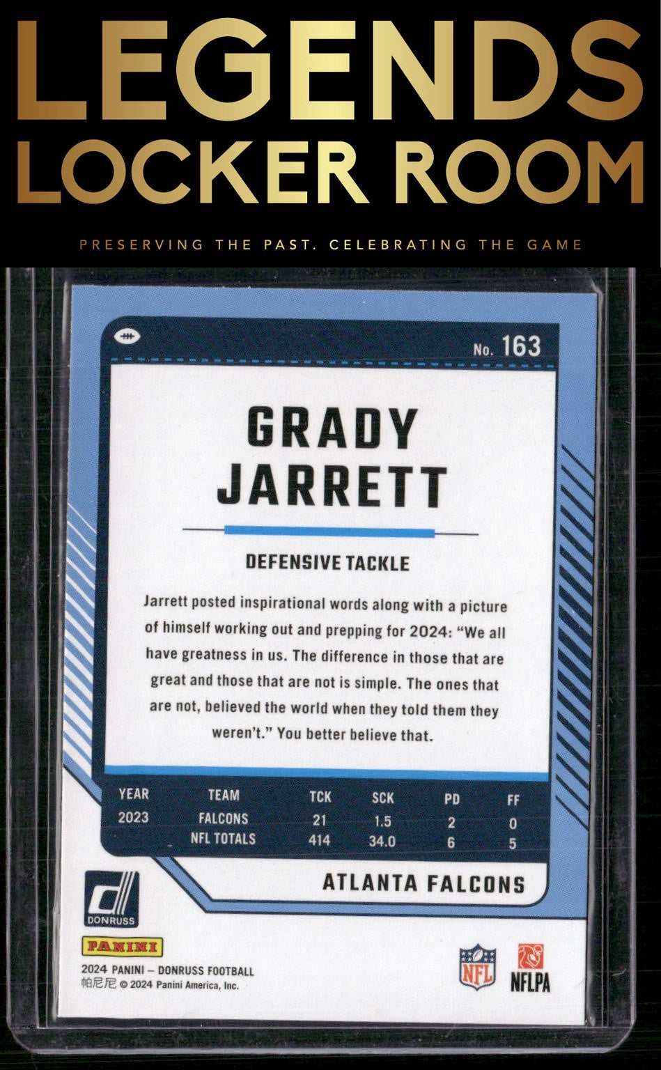 2024 Donruss #163 Grady Jarrett