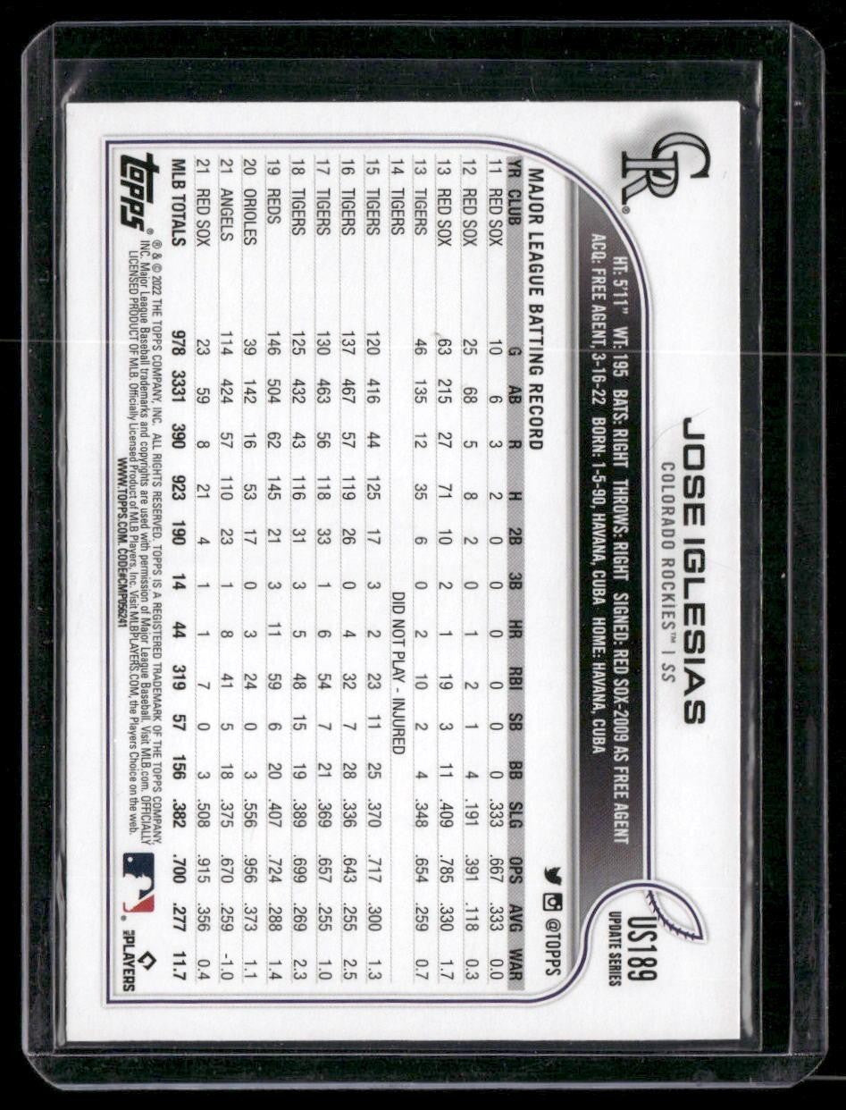 2022 Topps Update #US189 Jose Iglesias